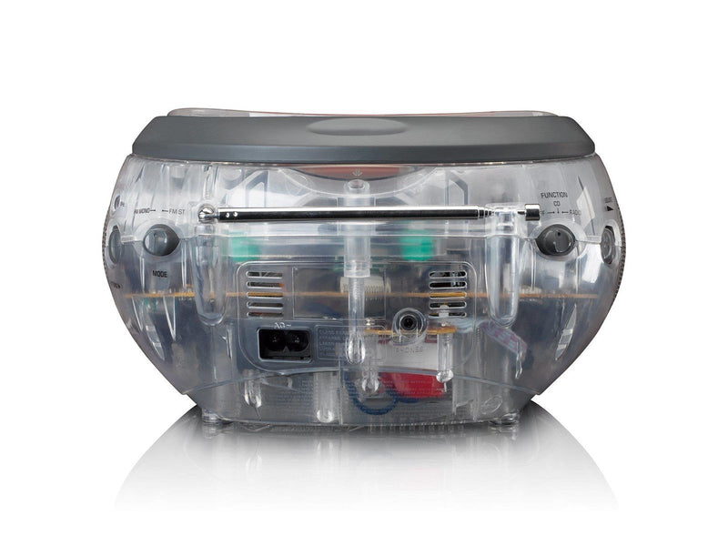 Lenco SCD-24 portable FM radio/CD player - Transparent