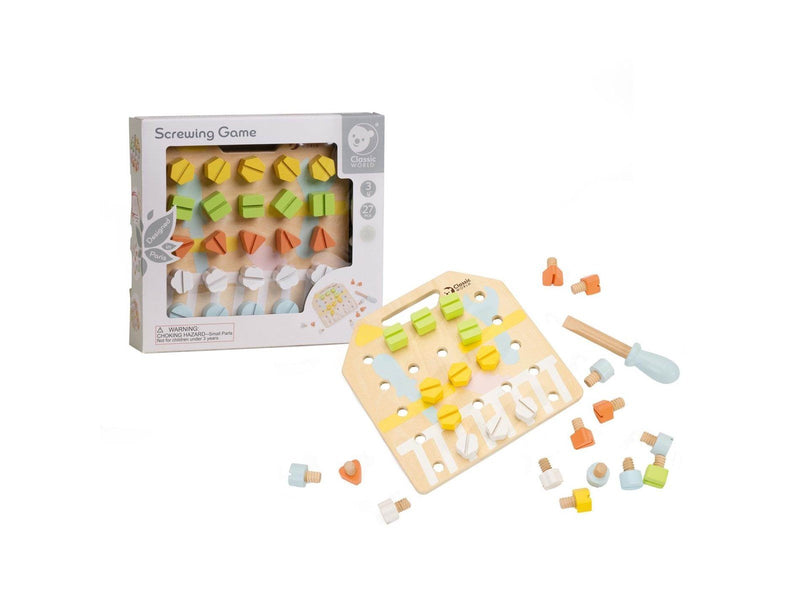 Classic World Wooden Screwboard Coordination Game 27pcs.