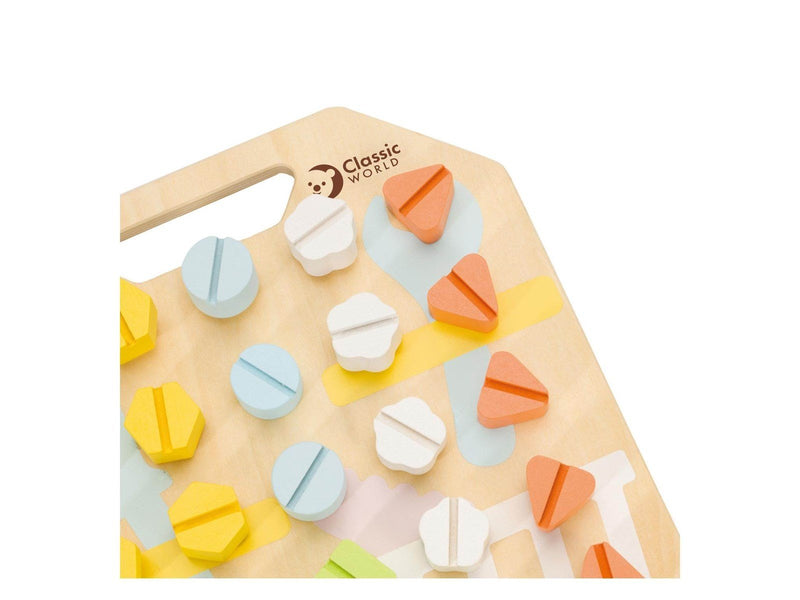 Classic World Wooden Screwboard Coordination Game 27pcs.