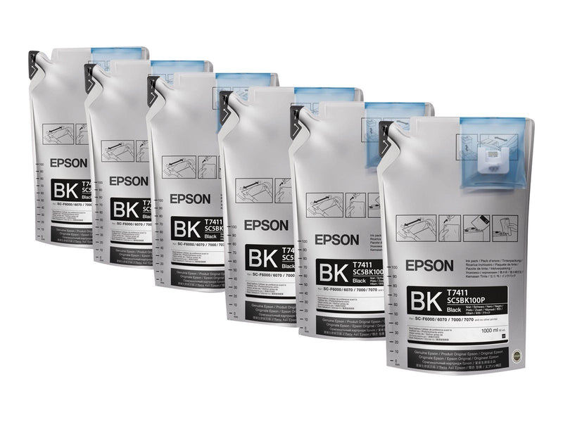 Epson T7411 - 6-pack - black - original - ink refill - Nachfülltinte Schwarz