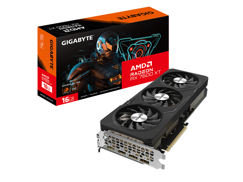 GIGABYTE Radeon RX 7600 XT GAMING OC - 16GB GDDR6 RAM - Grafikkarte