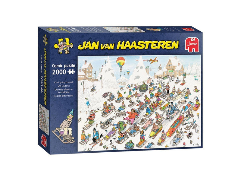 Jumbo Jan Van Haasteren Puzzle - Its All Going Downhill (2000 pcs)