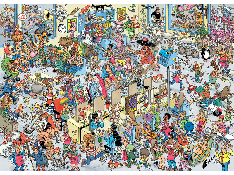 Jumbo Puzzle Jan van Haasteren - The Hairdressers (1000 pcs)