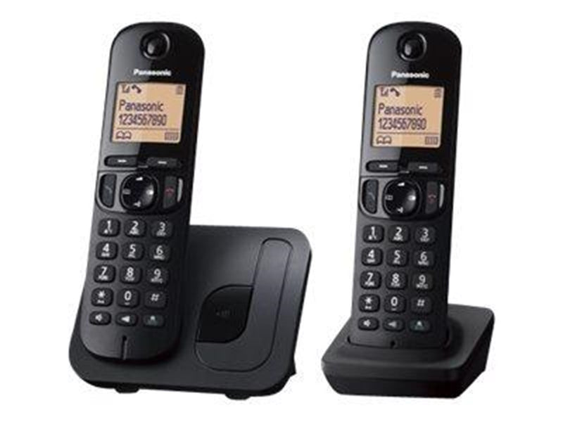 Panasonic KX-TGC212FX - cordless phone with caller ID/call waiting + additional handset - 3-way call capability