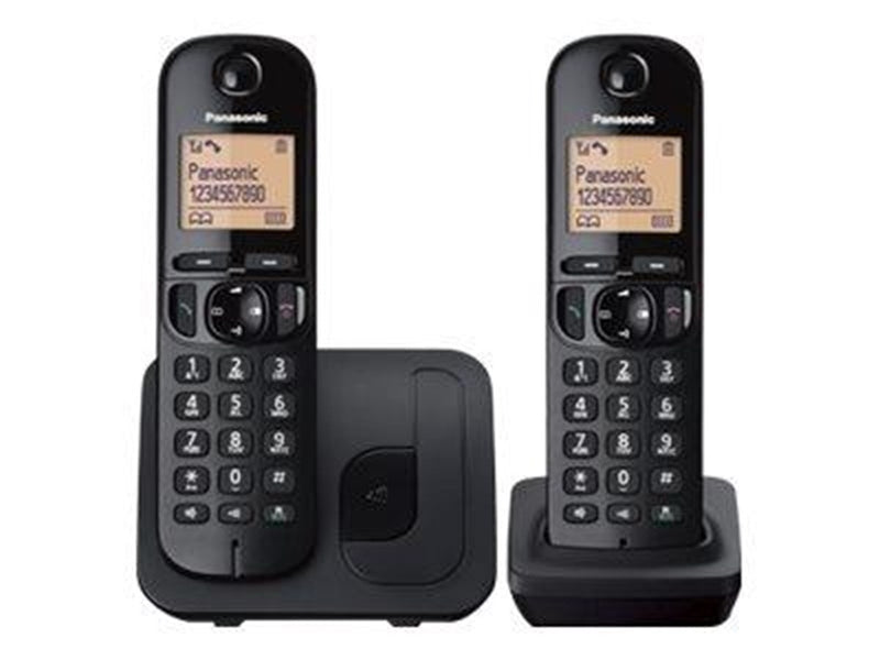 Panasonic KX-TGC212FX - cordless phone with caller ID/call waiting + additional handset - 3-way call capability