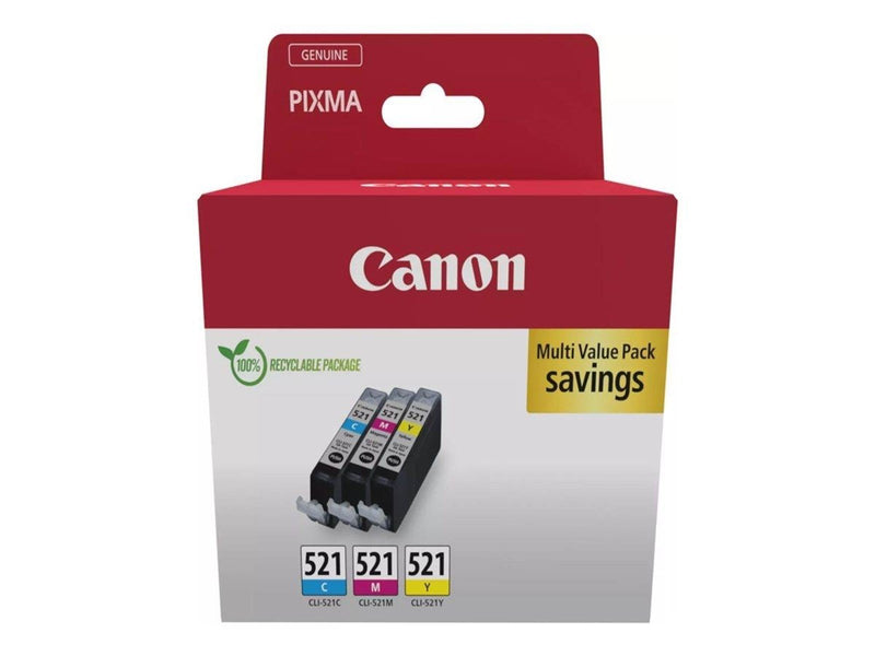 Canon CLI 521 C/M/Y Multi pack - Tintenpatrone Cyan