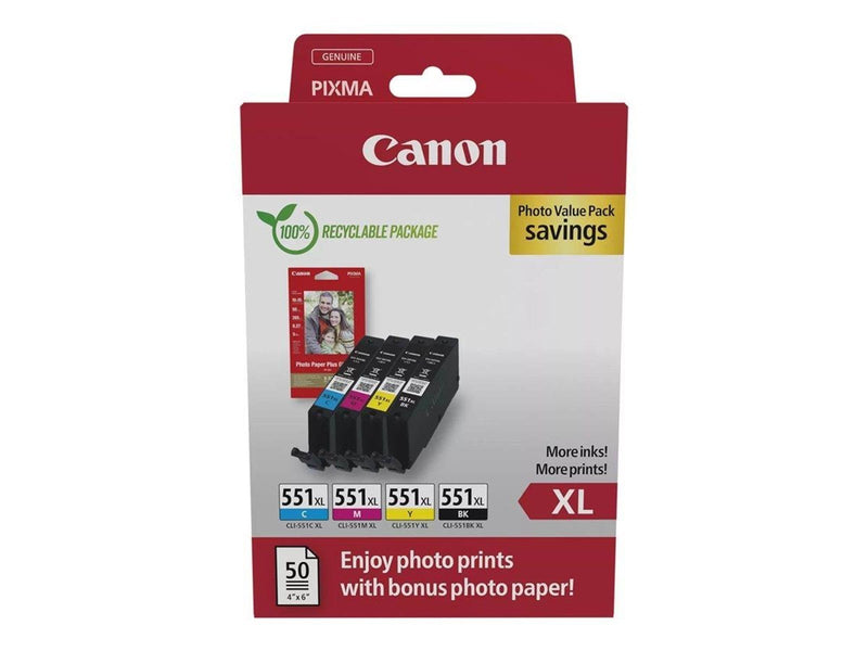Canon CLI-551XL / 6443B008 High Value Pa
