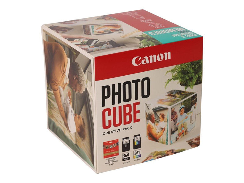 Canon Photo Cube Creative Pack - 2-pack - black colour (cyan magenta yellow) - original - glossy - ink cartridge / paper kit