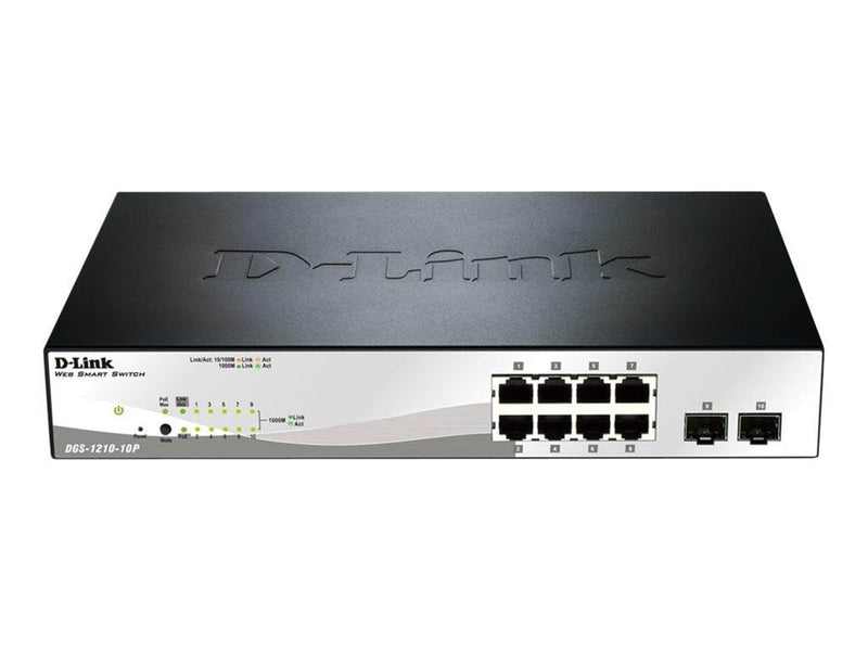 D-Link DGS-1210-10P Smart+ Managed Gigabit Switch