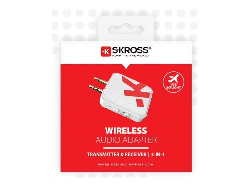 SKross - wireless audio adapter for wireless headphones true wireless earphones - transmitter & receiver 2-in-1