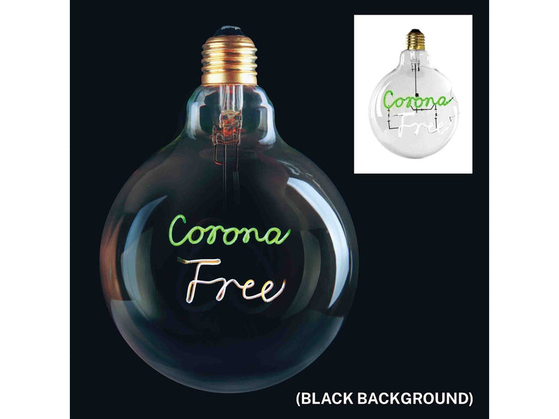 Halo Design LED-Lampe COLORS m/Schrift Corona Free E27