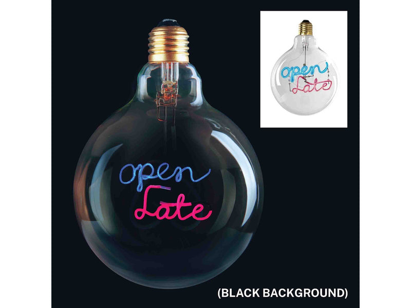 Halo Design LED-Lampe COLORS m/Schrift OPEN LATE E27