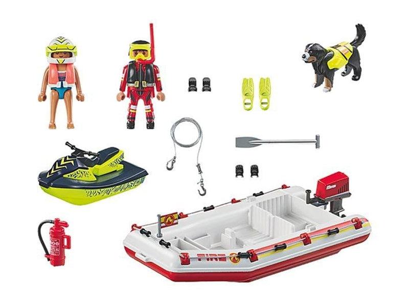 Playmobil Action - Feuerwehrboot mit Aqua Scooter