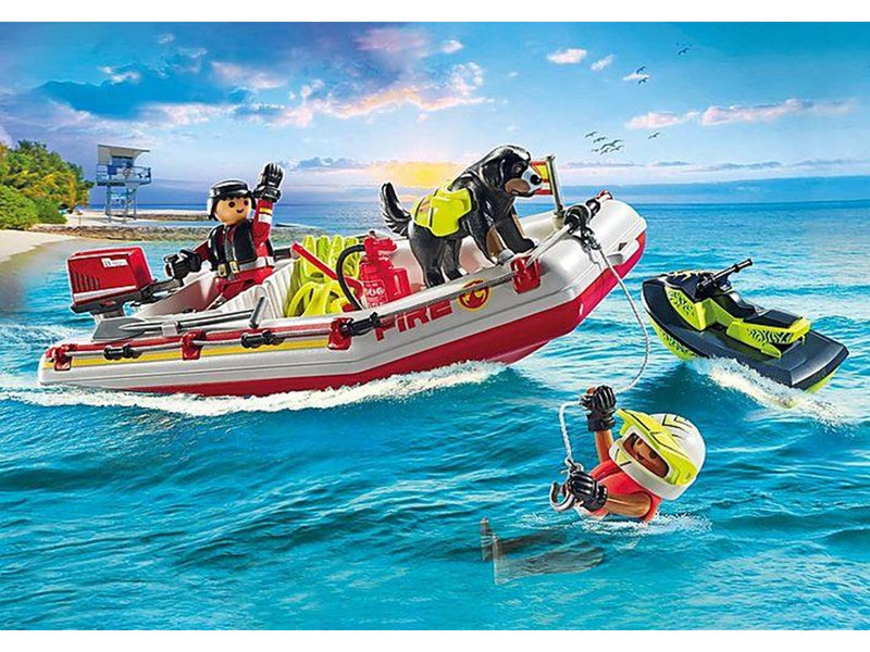 Playmobil Action - Feuerwehrboot mit Aqua Scooter