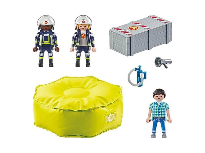 Playmobil Action - Feuerwehrleute mit Luftkissen