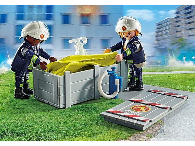 Playmobil Action - Feuerwehrleute mit Luftkissen