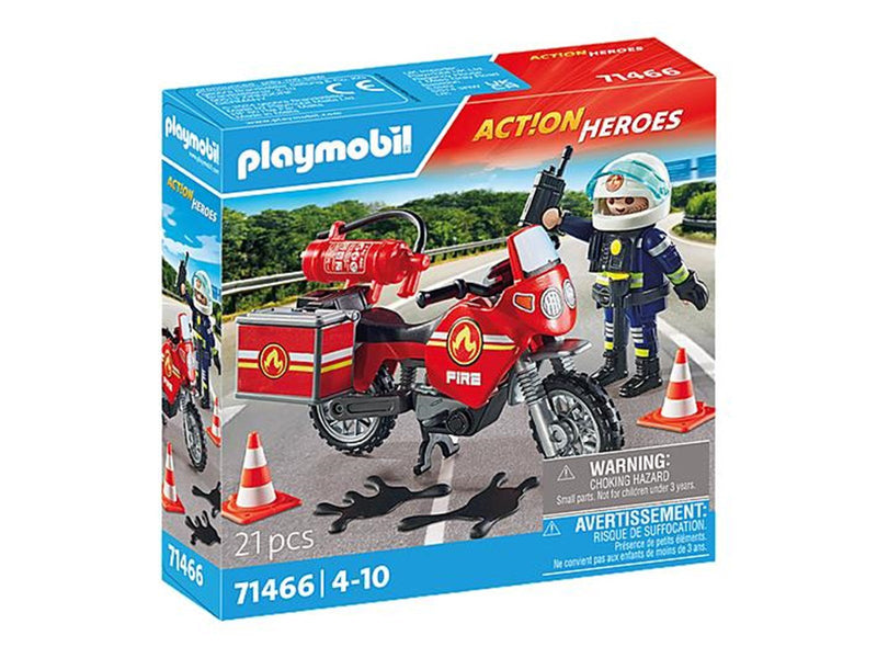 Playmobil Action - Feuerwehrmotorrad am Unfallort