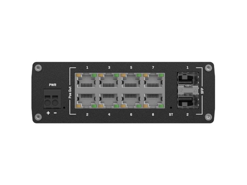 Teltonika TSW202 8-Port Managed POE+ Switch (8-Port PoE+ / 2 x SFP)