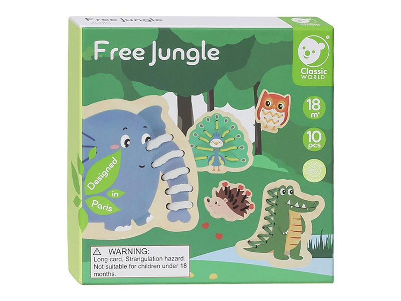 Classic World Jigsaw Puzzle Jungle 10 pieces. Holz