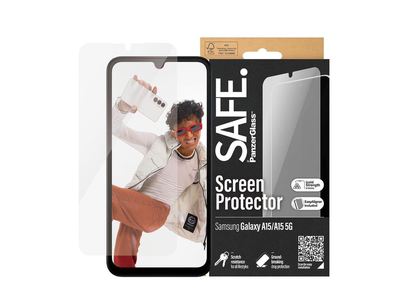 SAFE. by PanzerGlass Screen Protector by Samsung Galaxy A15 | A15 5G | Ultra-Wide Fit w. EasyAligner
