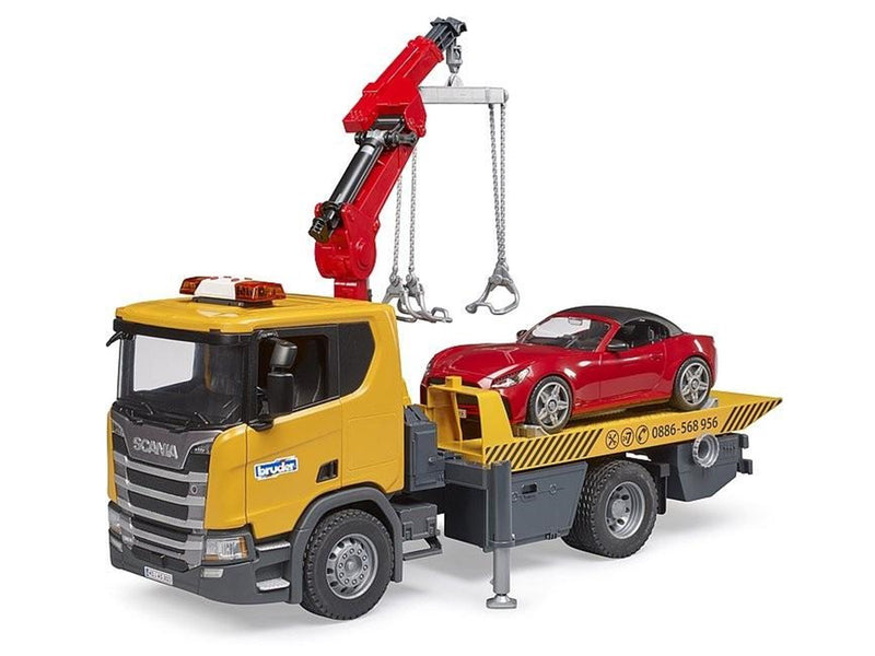 Bruder Scania Super 560R Tow Truck w LS +  Roadster