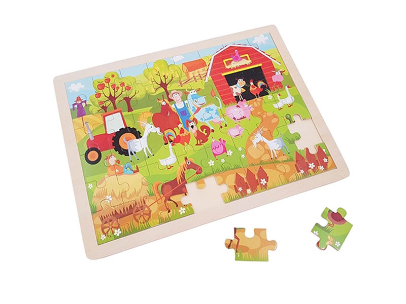 Playwood Wooden Jigsaw Puzzle Farm Holz