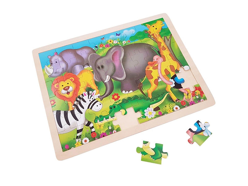 Playwood Wooden Jigsaw Puzzle Wild Animals Holz