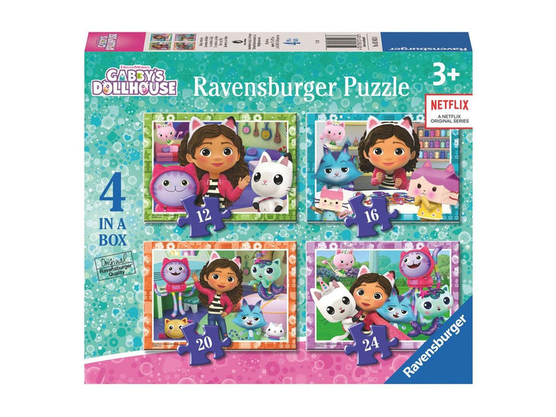 Ravensburger Gabby's Dollhouse Jigsaw Puzzle 4in1 Boden