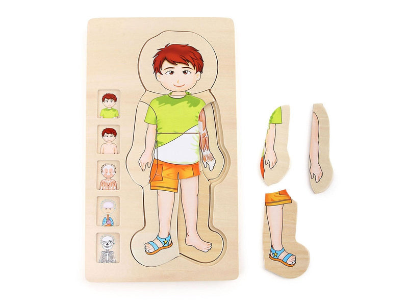 Small Foot - Wooden Body Puzzle Boy 29st. Holz