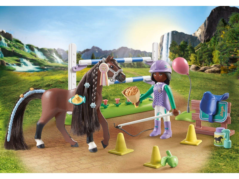 Playmobil - Zoe & Blaze mit Turnierparcours
