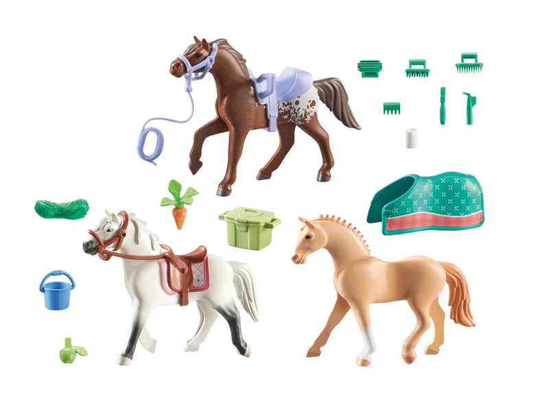 Playmobil - 3 Pferde: Morgan, Quarter Horse & Shagya Araber