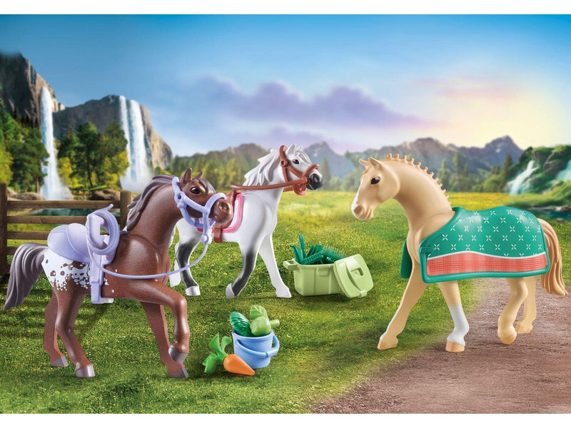 Playmobil - 3 Pferde: Morgan, Quarter Horse & Shagya Araber