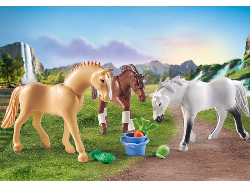 Playmobil - 3 Pferde: Morgan, Quarter Horse & Shagya Araber