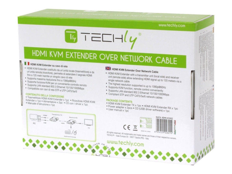 IC INTRACOM TECHly 120m HDMI KVM EXTENDER over Network Cable