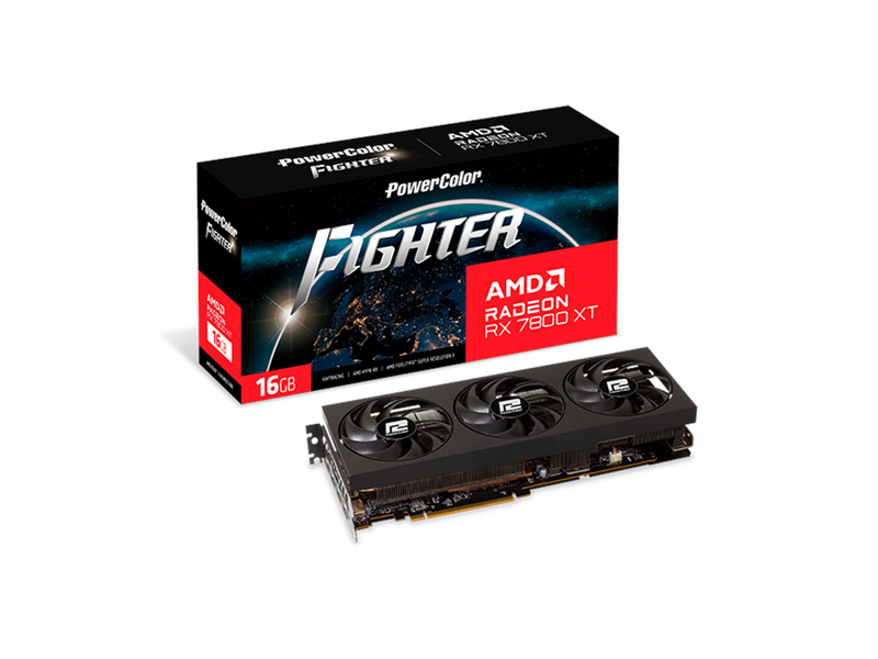 PowerColor Radeon RX 7800 XT Fighter - 16GB GDDR6 RAM - Grafikkarte