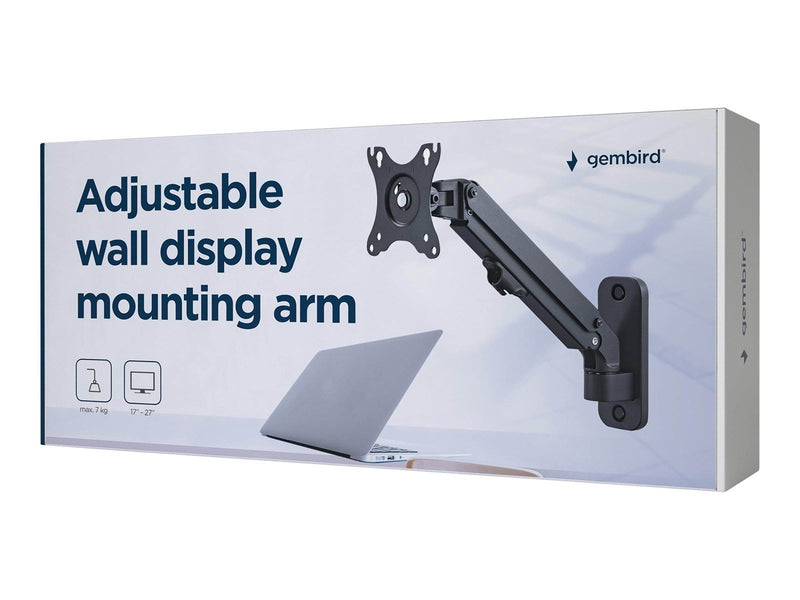 Gembird MA-WA1-01 mounting kit - adjustable arm - for LCD display - fine texture black