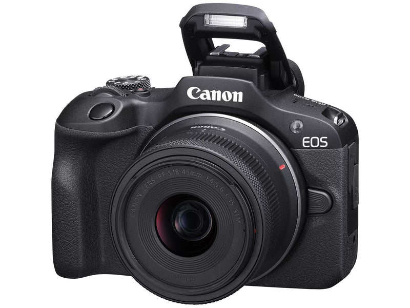 Canon EOS R100 + RF-S 18-45mm IS STM Travel Kit (Shoulder Bag + 64GB SD Card)