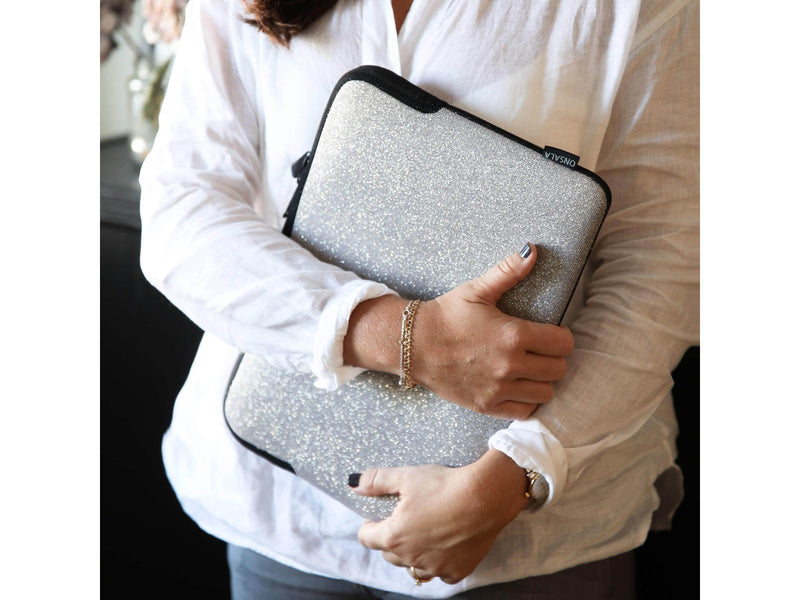 ONSALA Laptop Sleeve Glitter 13/14" Silver