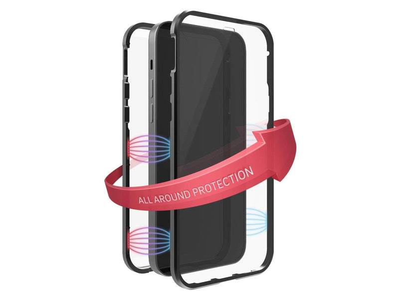 BLACK ROCK 360° Phone Case Glass iPhone 14 Pro Transp/Black