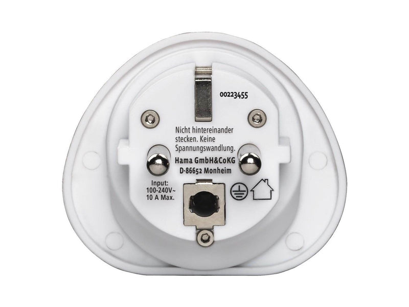 Hama Traveladapter Type E/F Universal World-EU White