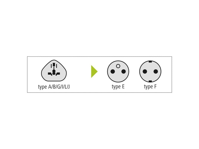Hama Traveladapter Type E/F Universal World-EU White
