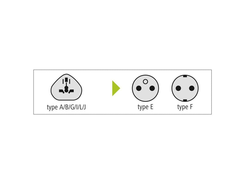 Hama Traveladapter Type E/F Universal World-EU White