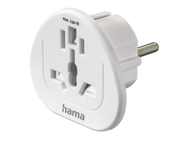 Hama Traveladapter Type E/F Universal World-EU White