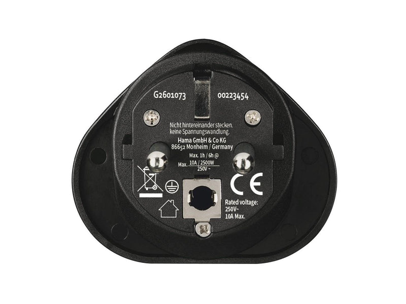 Hama Traveladapter Type E/F Universal World-EU Black