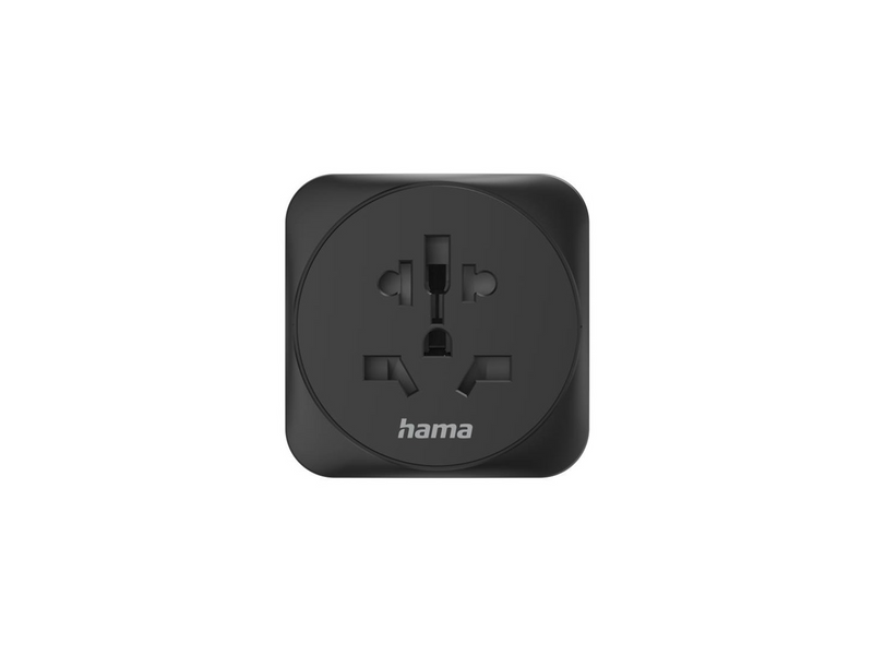 Hama Traveladapter Type E/F Universal World-EU Black
