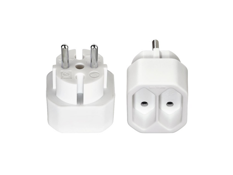 Hama 2-way Socket Adapter Double Pack White