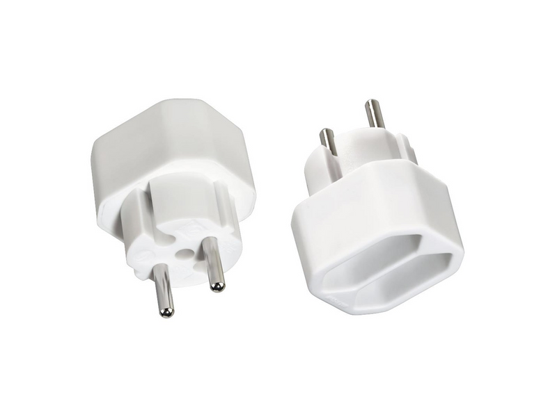 Hama 2-way Socket Adapter Double Pack White
