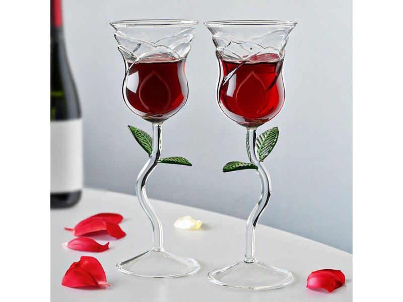 Mikamax Rose Wine Glass Set