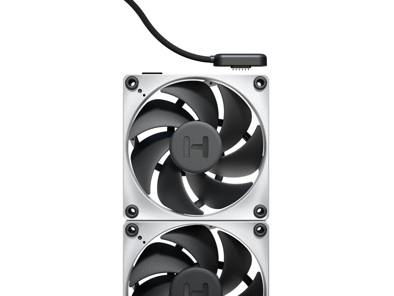 HYTE THICC FP12 Fan 3 Pack - Gehäuselüfter - 120mm - Weiß mit schwarzen Flügeln - 47 dBA
