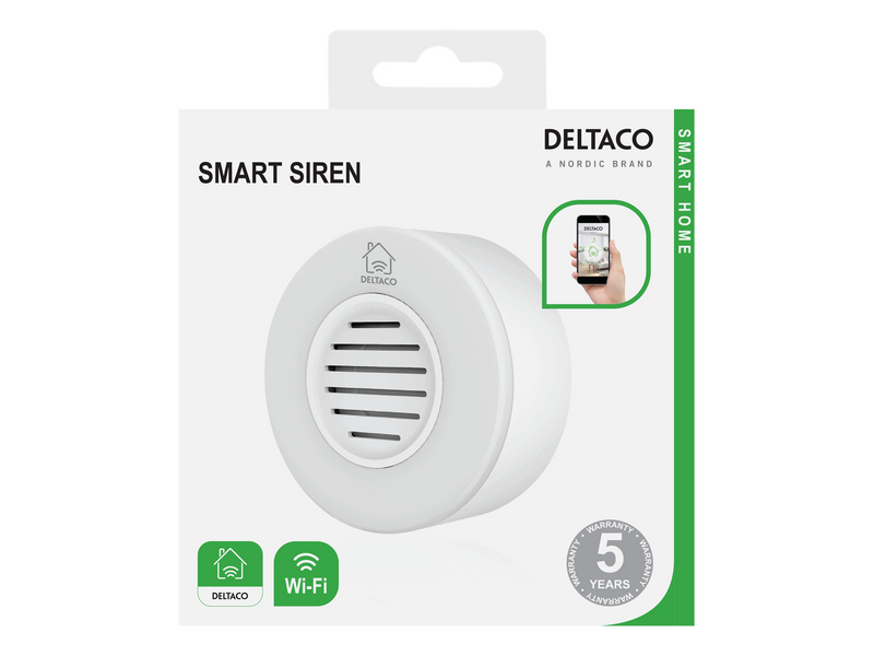 Deltaco SMART HOME WiFi siren white